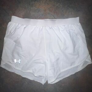 Under Armour Womens‎ HeatGear White Running Shorts Small